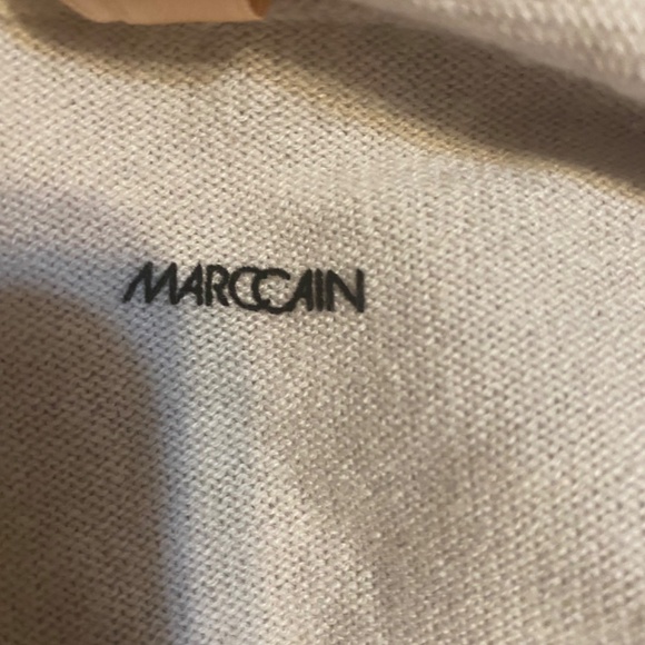 CASHMERE, MARCCAIN, beige shrug with silver coloured rhinestones - Picture 15 of 16